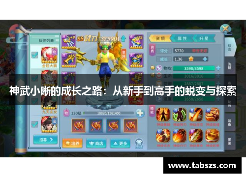 神武小晰的成长之路：从新手到高手的蜕变与探索