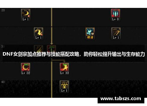 DNF女剑宗加点推荐与技能搭配攻略，助你轻松提升输出与生存能力
